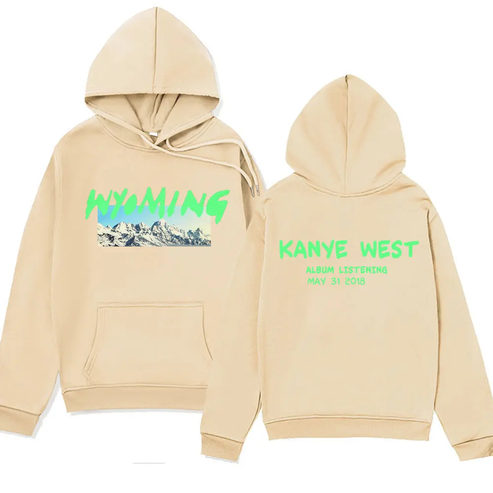 Rapper Kanye West Hip Hop Hoodie Men's Women's Fashion Hoodies Oversized Pullover Male Black Streetwear Vintage Sweatshirts