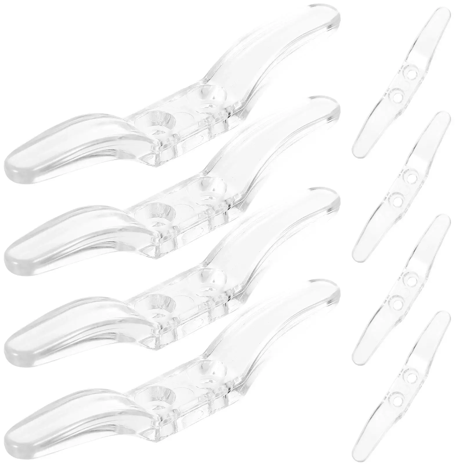 

8 Pcs Blind Cord Hooks Curtain Window Roman Roller Positioning Transparent Rope Cleats