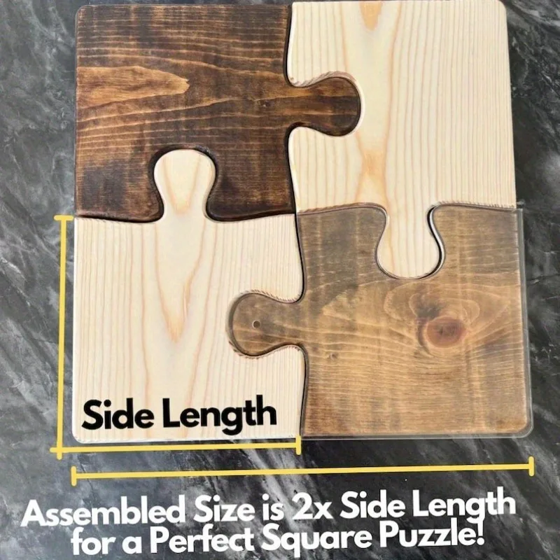 Acrylic Puzzle Woodworking Template 3/4/5/6/7Inch Specialized for Cutting Board Handles Kitchen Charcuterie Serving Board Making - view 5