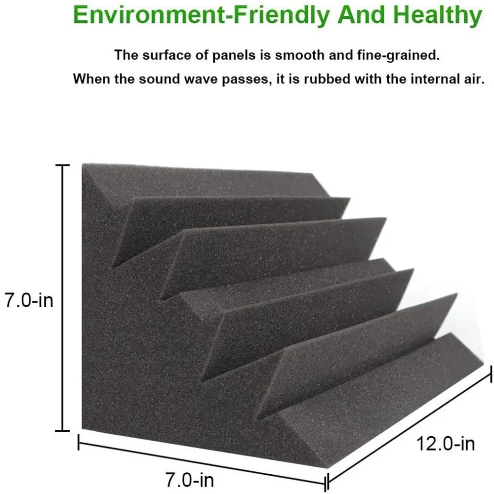 10Pcs/Pack 18x18x30cm Acoustic Bass Traps Corner Foam Panels Studio High Density KTV Drum Room Sound Absorption Corner Foam Pads