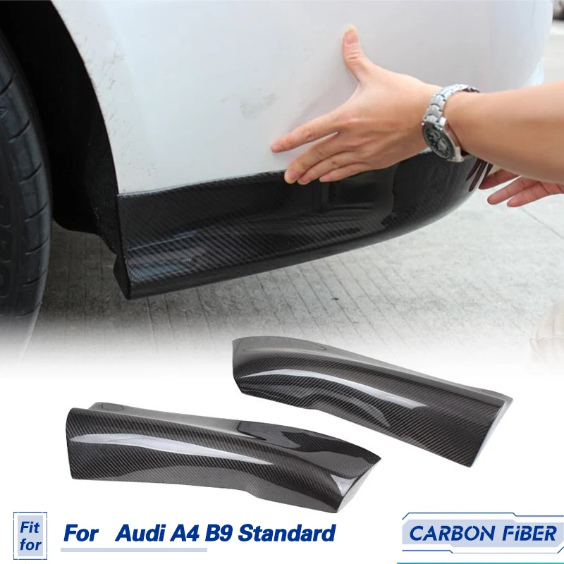 

Car Styling Carbon Fiber Rear Bumper Side Aprons Splitters For Audi A4 B9 Standard Sedan 2013 2014 2015 2016 Rear Splitters