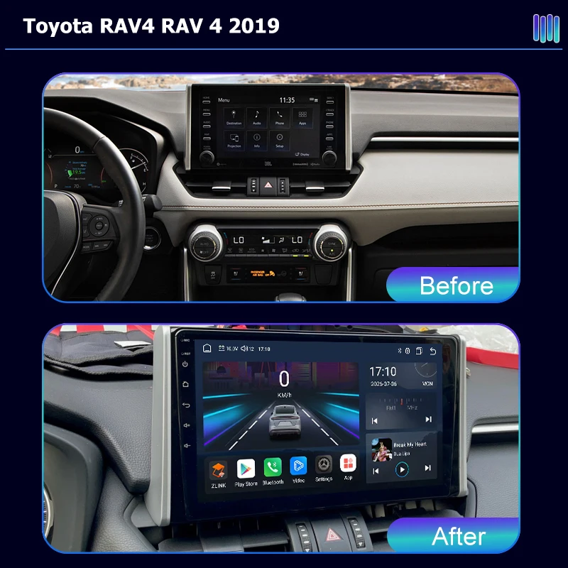 AI VOICE For Toyota RAV4 RAV 4 2019  Android Car Stereo Radio with GPS Navi Carplay Car Stereo Adio Multimedia Video