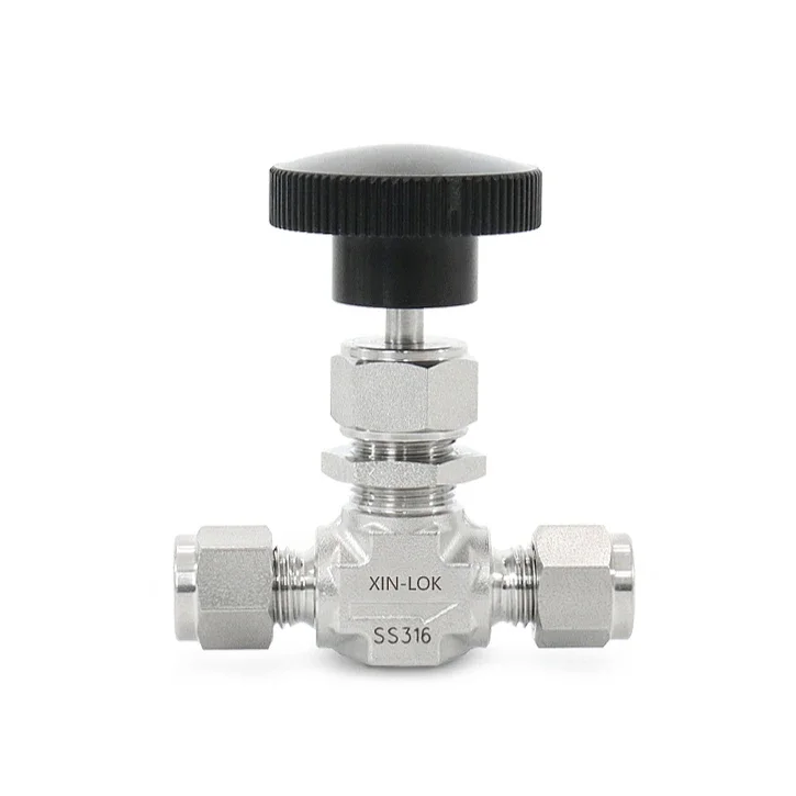 Stainless Steel Forging Body SS316L Card Sleeve Needle Valve, High-pressure Gas Needle Globe Valve