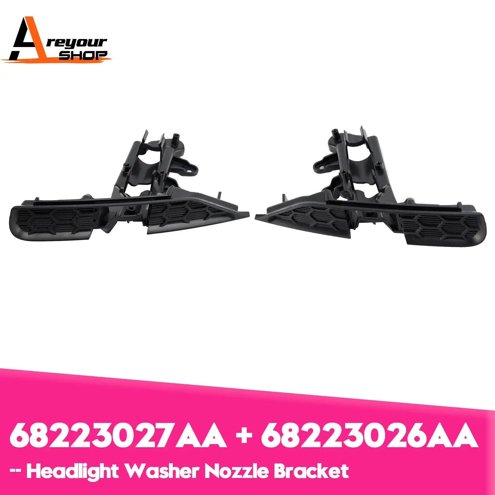 

Areyourshop 1Pc/2Pcs Headlight Washer Nozzle Bracket for Jeep Grand Cherokee 2014 2015 2016 2017