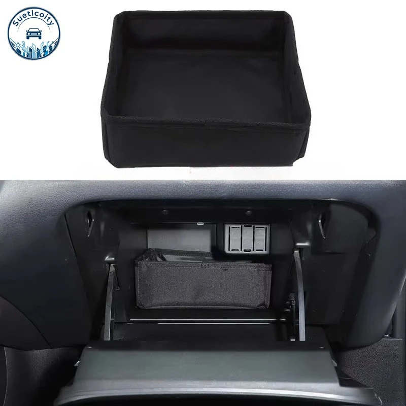 For Nissan Juke F15 2011-2019 Oxford Cloth Black Car Copilot Glove Box Storage Tray Tidying Organizer Interior Car Accessories