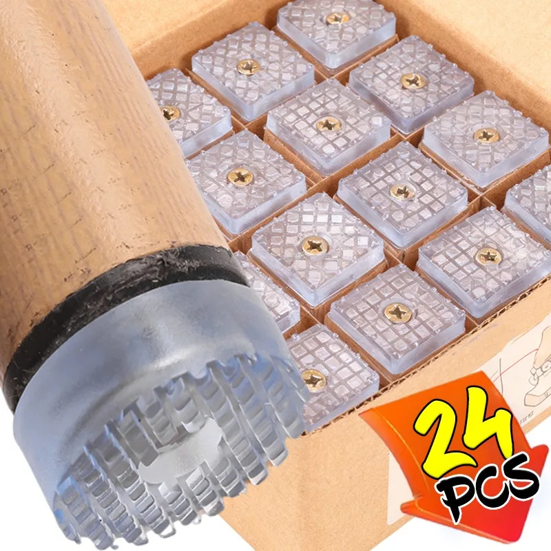 

PVC Antislip Furniture Leg Table Floor Protectors Quiet Chair Leg Cover Cabinet Bottom Pad Furniture Bumper Gasket Furniture Mat