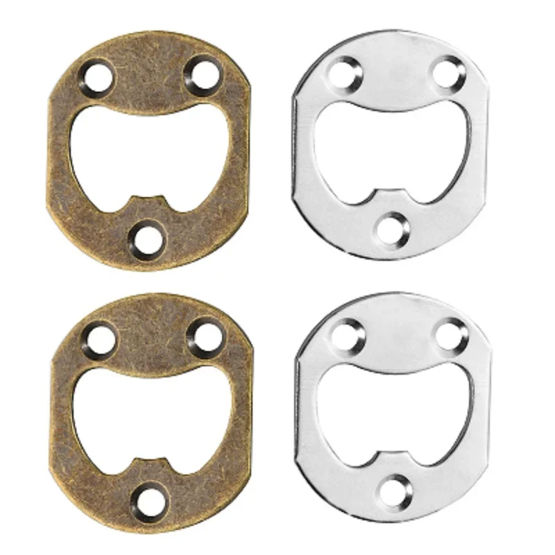 10Pcs Wall Mount Bottle Opener Insert DIY Small Size Beer Bottle Openers Kitchen Bar Tool Christmas Gifts Antique Bronze/silver