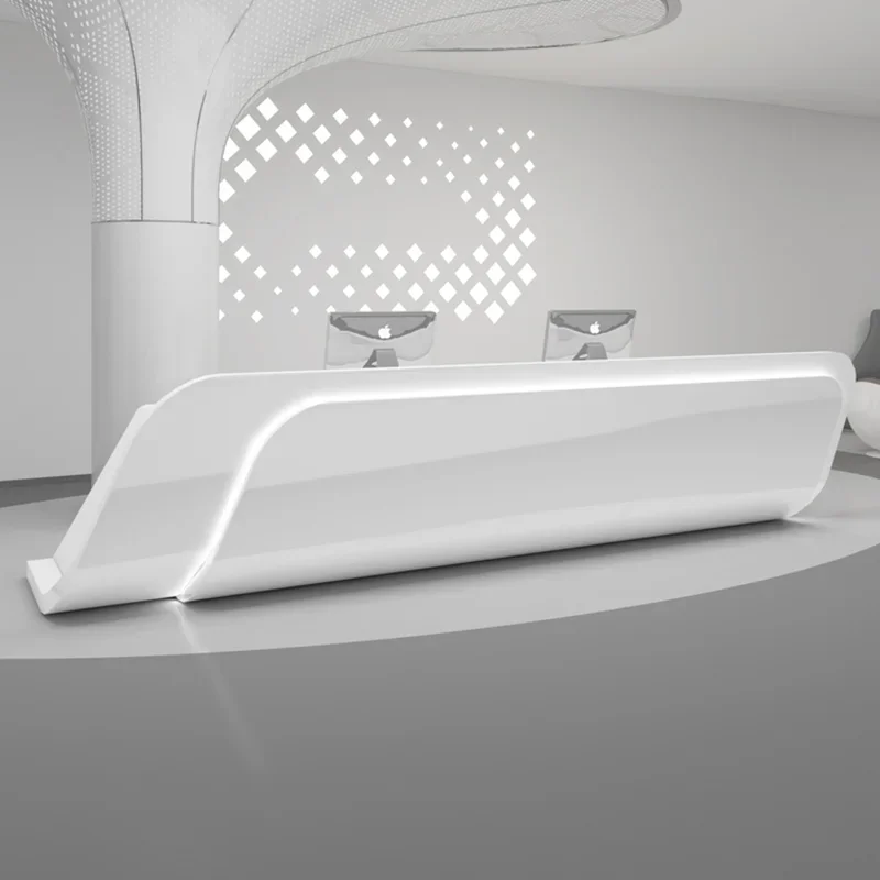 

Italian Style Beauty Salon Reception Desks Simplicity Clothing Store Designer Reception Desks Luxury Furniture Receptie HBRD