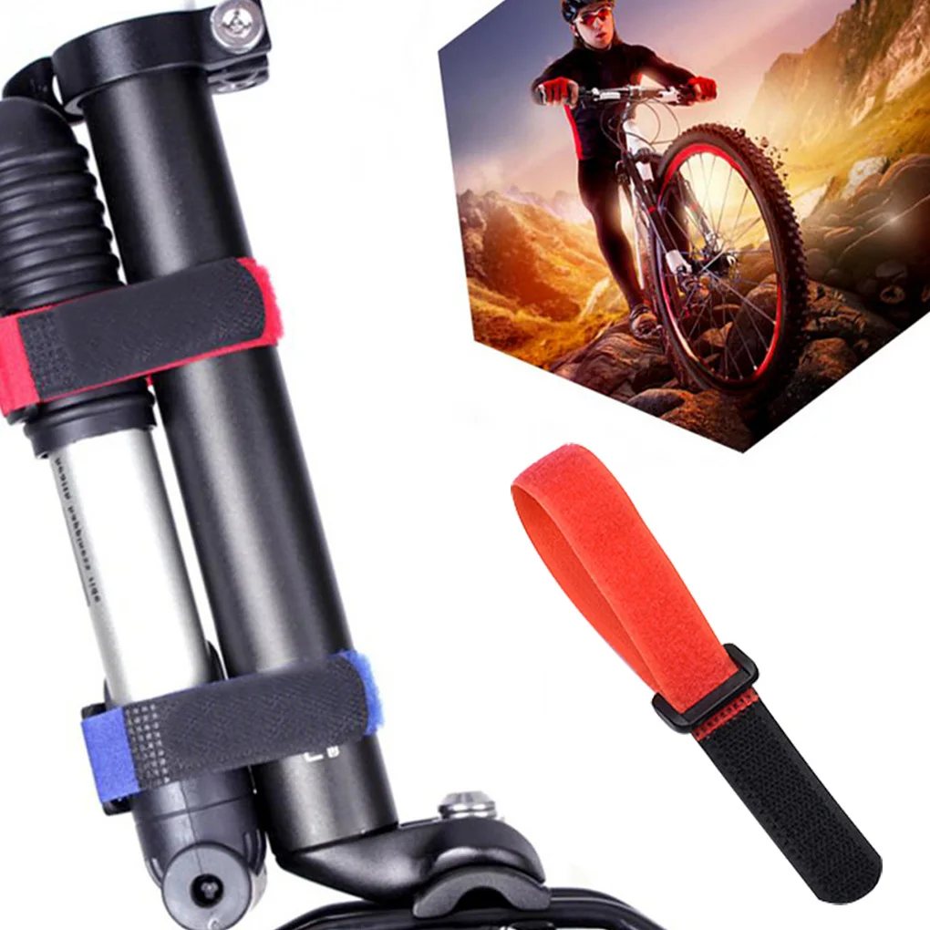 5pcs Bike Fixing Strap Inflator Pump Bottle Tying Nylon Band Bicycle Fastening Strap Self Adhesive