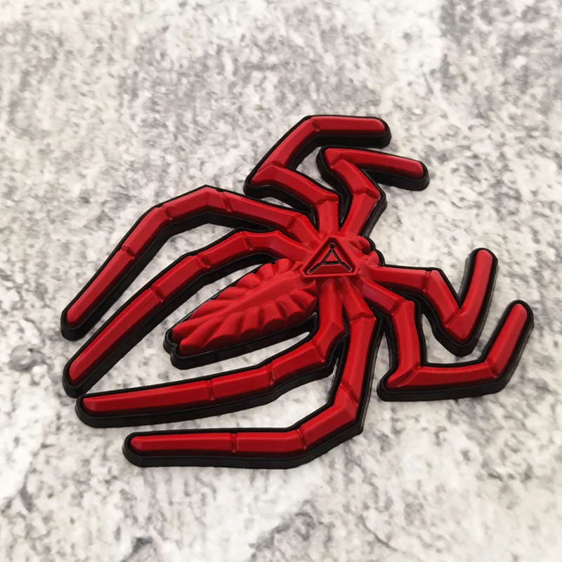 Cross-border supply of metal spider body stickers 3D spider logo high-grade metal car stickers