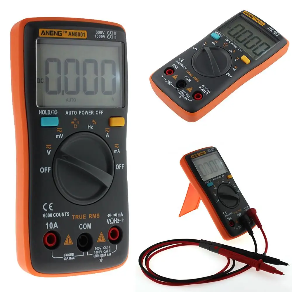 Digital Multimeter BSIDE ZT102A True RMS Auto Range Multimetro Voltmeter Ammeter Capacitance Temperature Ohm HZ NCV Tester