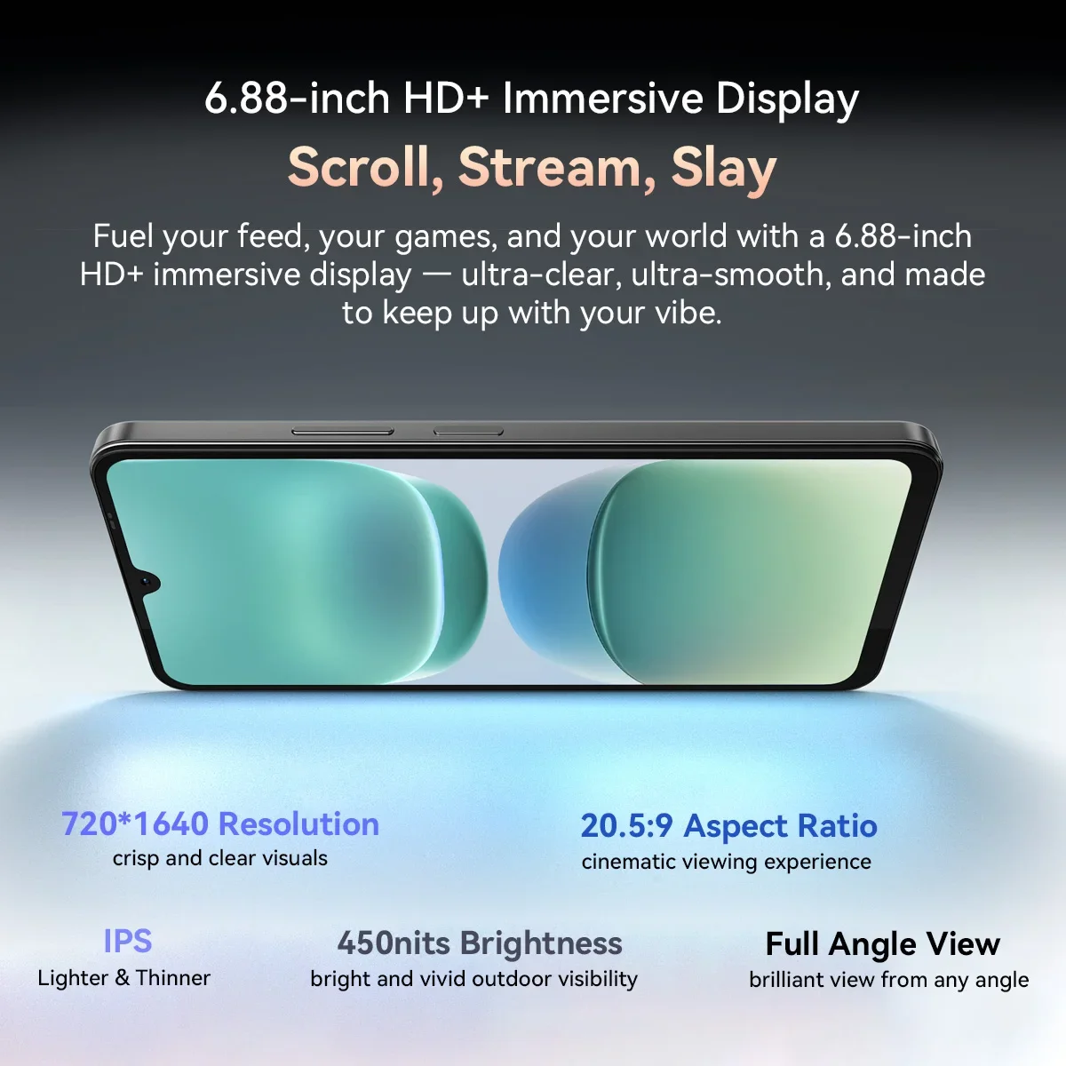 Blackview OSCAL TIGER 8 5G AI โทรศัพท์มือถือบางเฉียบ หน้าจอ 6.88 นิ้ว 120Hz 8GB+128GB แบตเตอรี่ 5000mAh กล้อง 16MP ระบบปฏิบัติการ Android 15