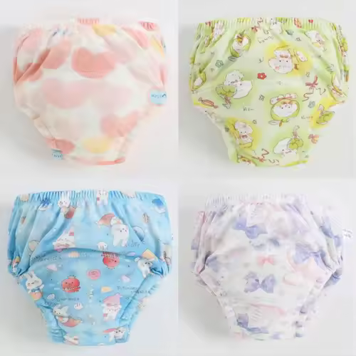 4PCS Baby Waterproof Diapers Pee Shorts Underwears Reusable Soft Ecological Cotton Toddler Potty Training Pants For Boys Girls - Image 19