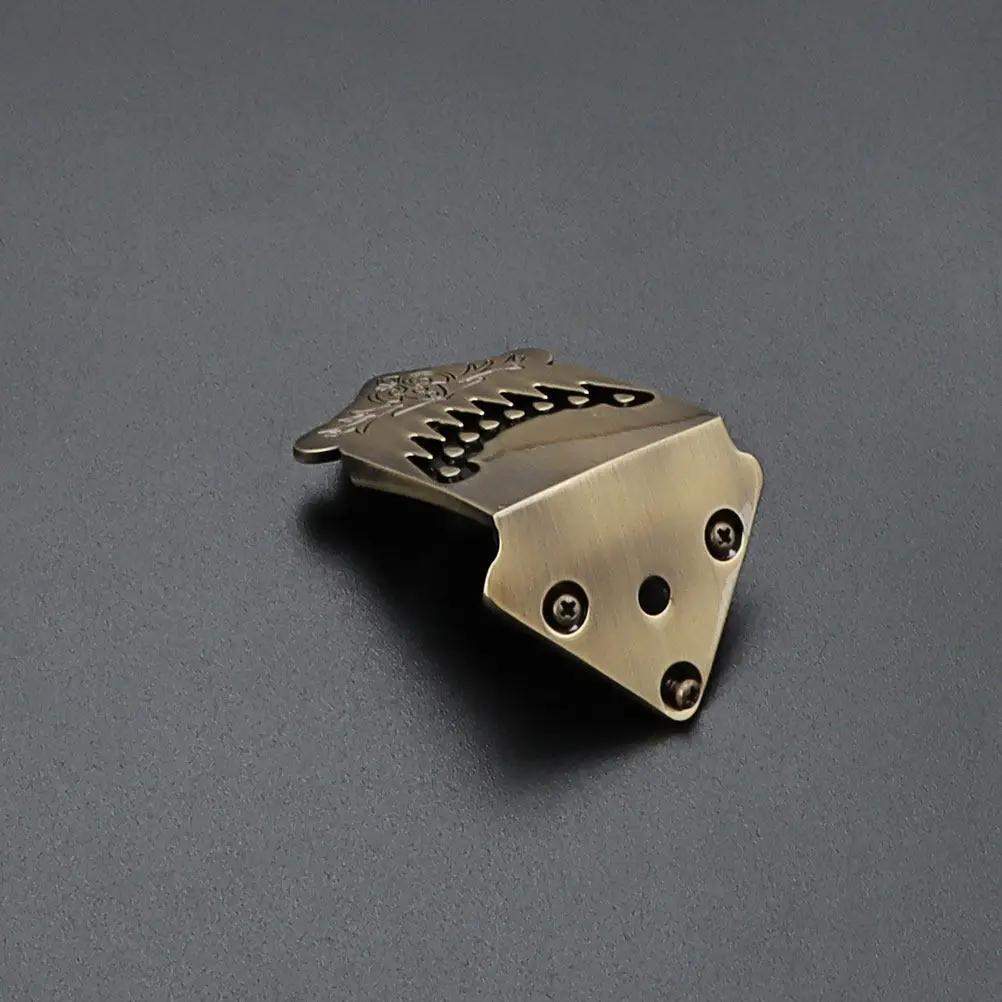 

Bronze Pattern 8-String Mandolin Tailpiece Premium Alloy Metal String Holder for Arched Top Mandolin Intonation Volume
