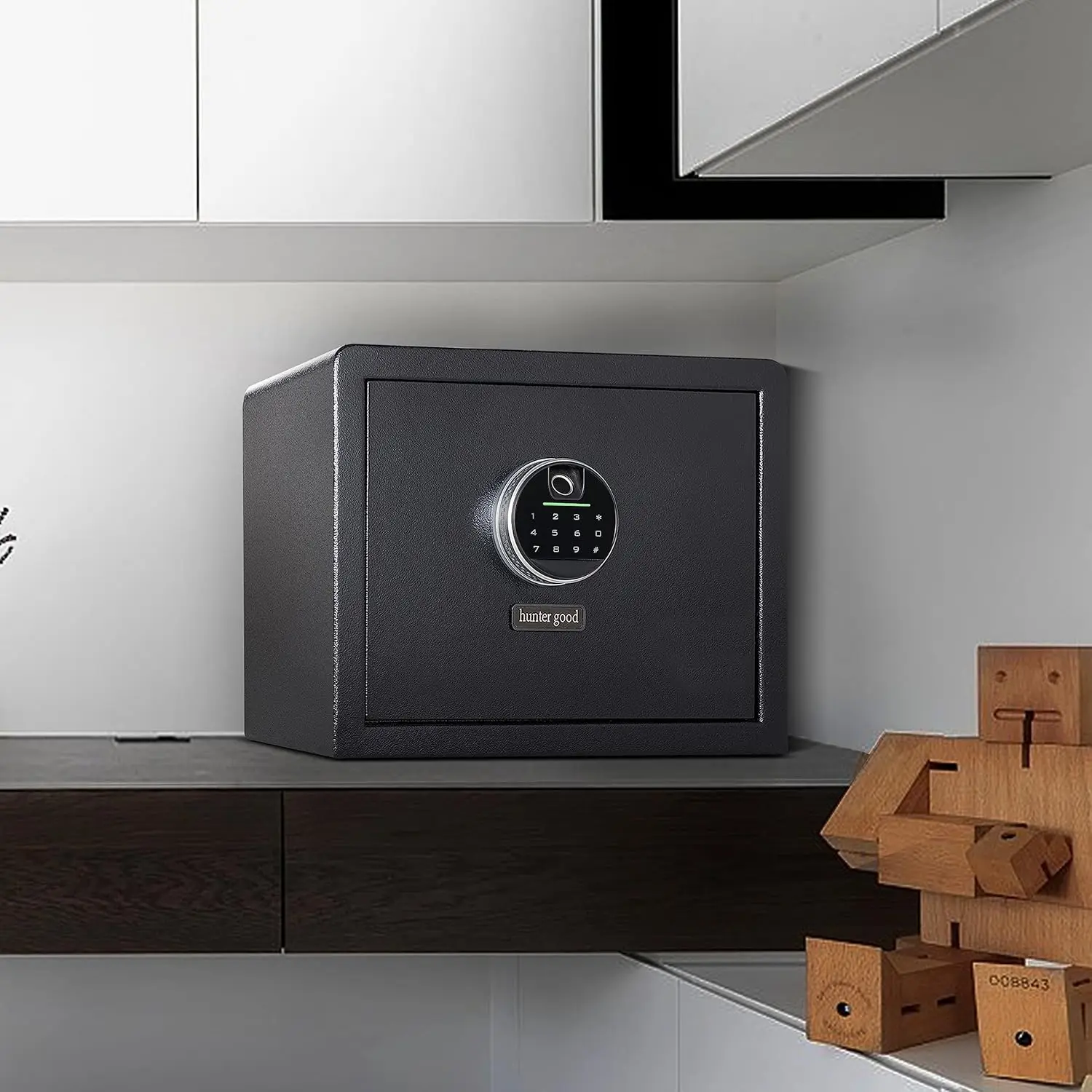 Biometric Digital Security Safe - Fingerprint Safe for Home Storage - Cash, Jewelry & Valuables - 1.2 Cubic Feet - Gun Use