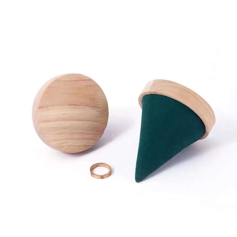 Jewelry Display Wooden Ring Stand Rings Bracelet Watch Pendant Organizer  Holder Jewelry Show Props Jewelry Box Packagin Case