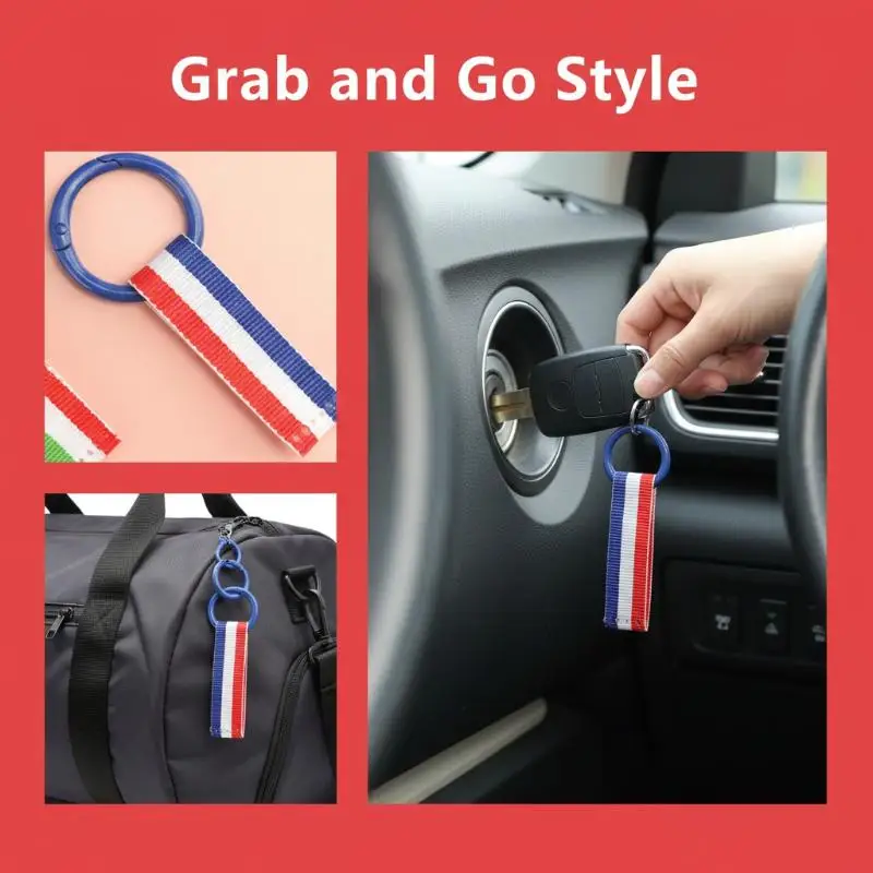 Webbing Strap Colorful Ribbon Rope Keychain Simple Durable Keychain Lanyard Versatile INS DIY Strap Unisex