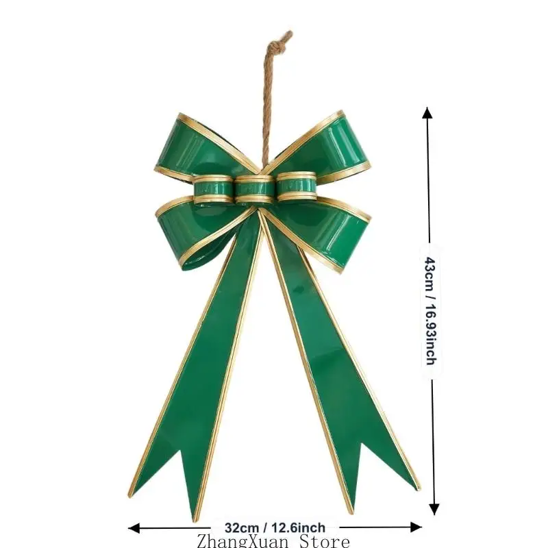 Weihnachtsbaum-Eisen-Schleife zum Aufhängen, Ornament für Einzelhandelsfenster und Geschenkdisplays, 3 x – Detail 6