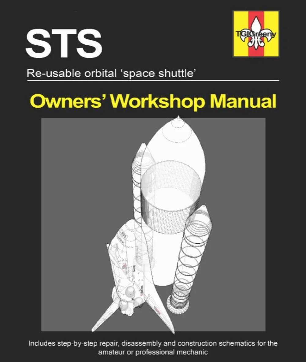 

USA Space Shuttle Classic Owners Workshop Manual Mens T-Shirt. Summer Cotton Short Sleeve O-Neck Unisex T Shirt New S-3XL