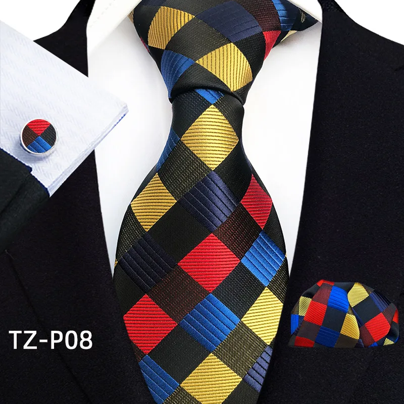 Floral Blau Krawatten Für Männer Hochzeit Party Business Mann Krawatte Taschentuch Brosche Manschettenknöpfe Set Männer Zubehör Gravata – Detail 10