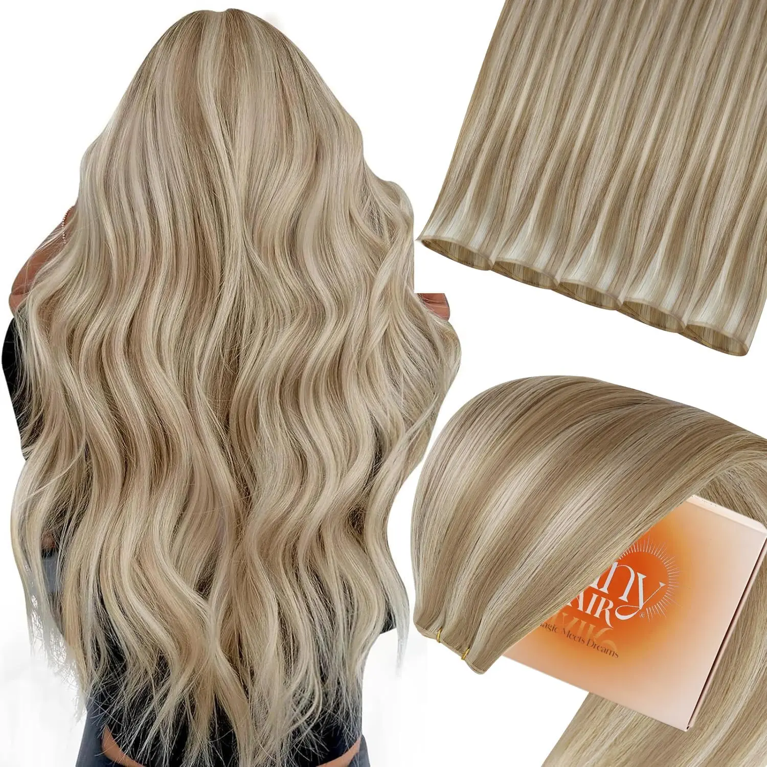 Ve Sunny Hair  Weft Hair Extensions Real Human Hair Sew in Genius Hair Extensions Wefts Brazilian Hair Salon Quality