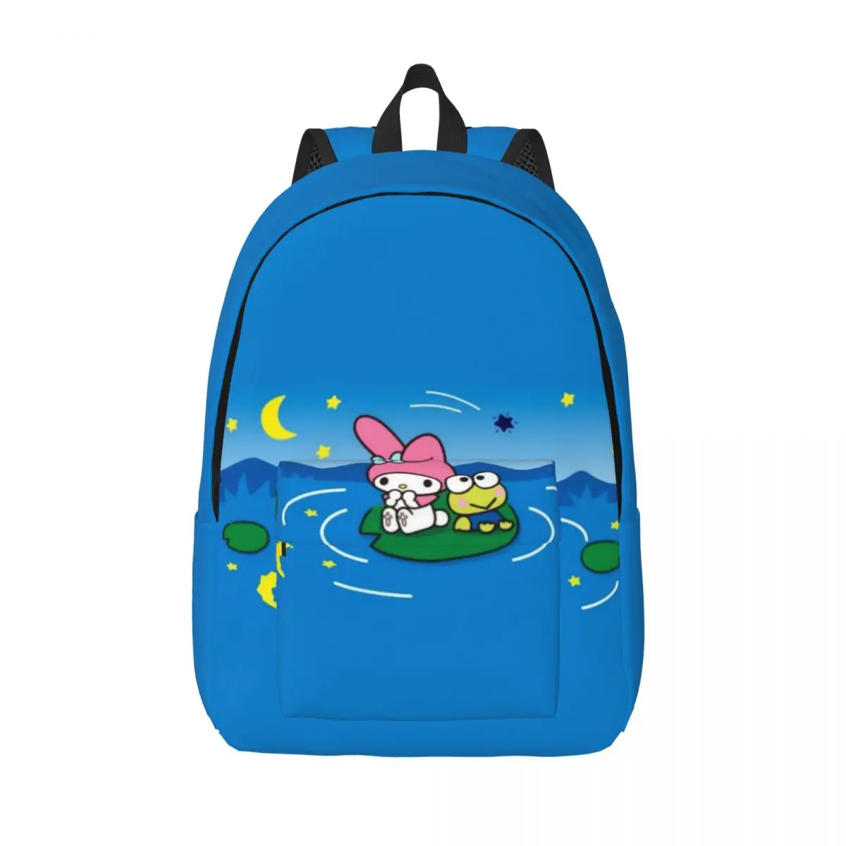 

Custom Kerokero Keroppi Wallpaper Canvas Backpack for Men Women Waterproof School College Bag Print Bookbag