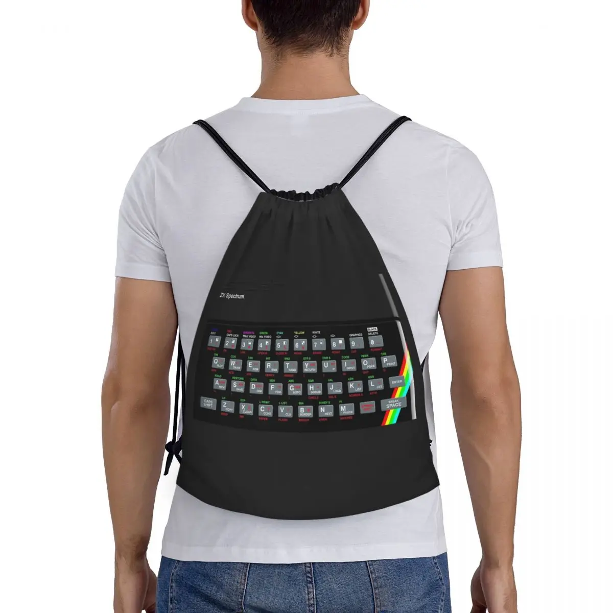 

ZX Spectrum Backpacks Fashion Portable Drawstring Bundle Pocket Sports Bag Book Bags For Man Woman School