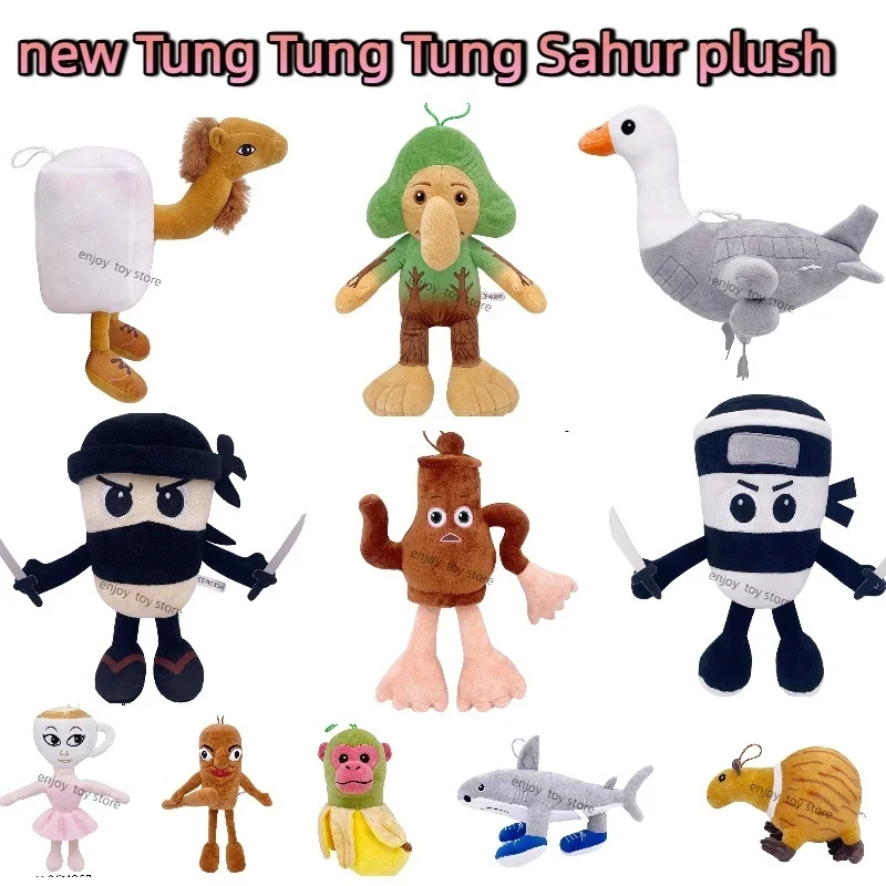 

Italian Brainrot Plush Tung Tung Tung Sahur Tralalelo Tralala Stuffed Pillow Shimpanzini Bananini Plushies Toy For Kid Gifts