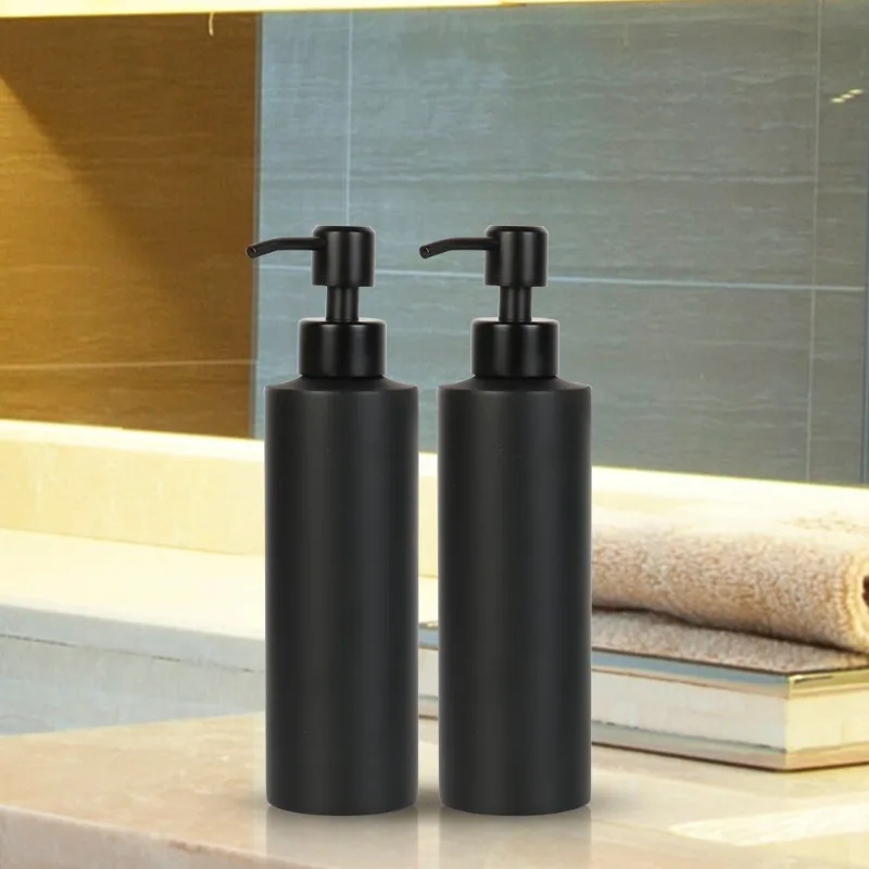 

304 Stainless Steel Soap Dispenser Pump Bottle Refillable Shampoo Shower Gel Lotion Container for Hotel Bathroom