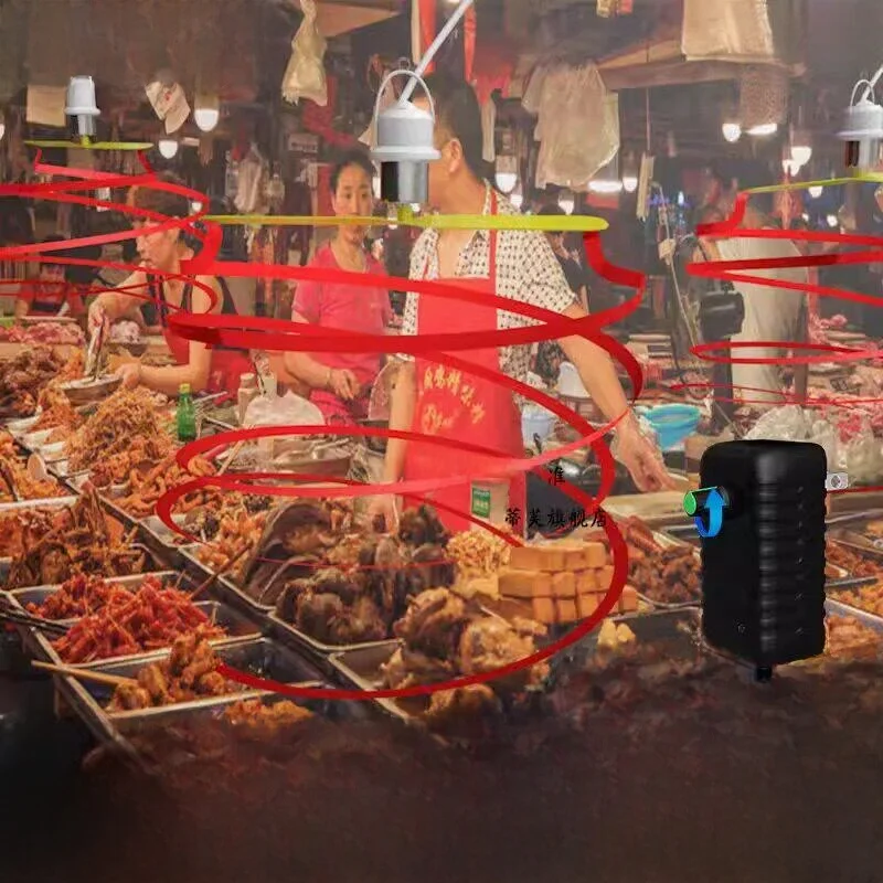 

Portable Fan Mosquito Repellent Office Use AA Battery Powered Tower Fan for Meat Shop Cold Dish Stall Fly Control