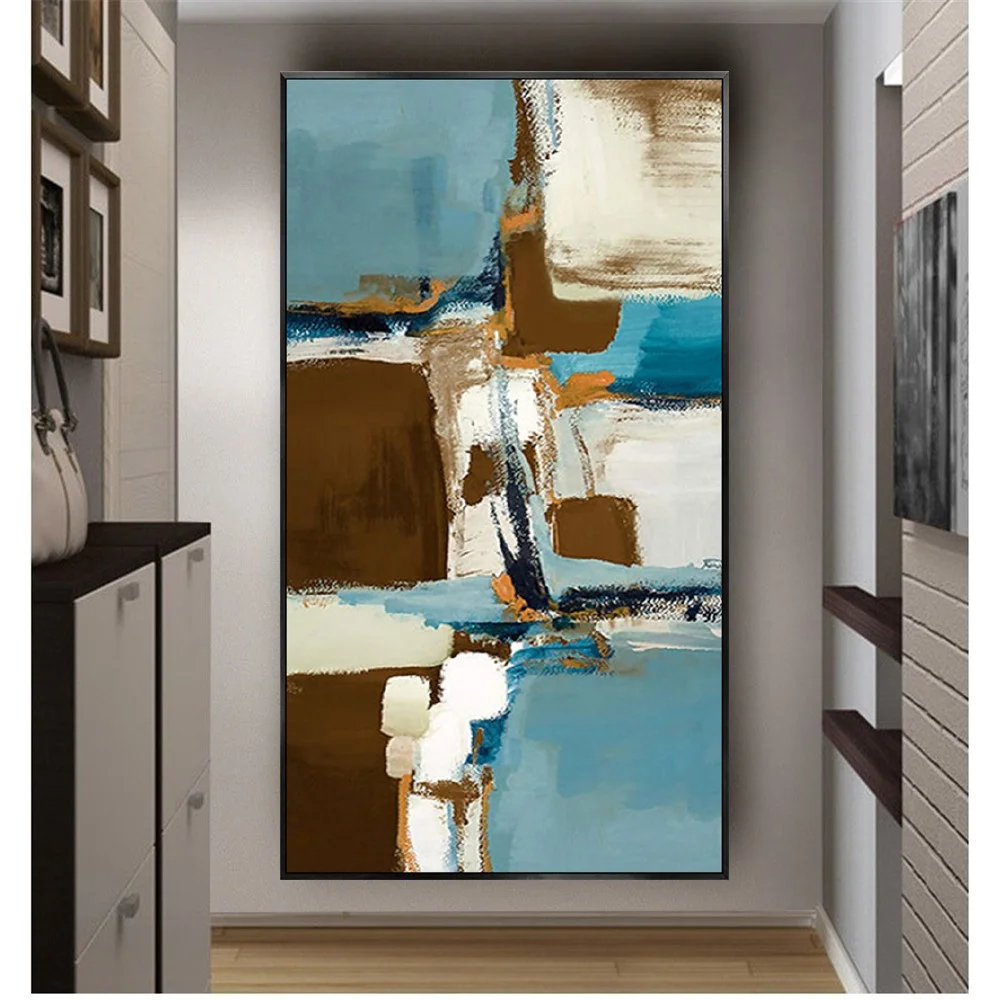 The Latest Design Thick Oil Texture Geometric Pattern Wall Art Modern Abstract Home Decor Mural Sofa