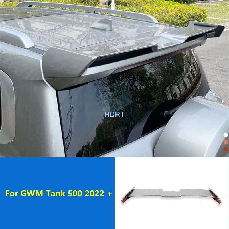 Car Styling Rear Trunk Roof Spoiler Plate Fixed Wind Tail Wing Cover For GWM Tank 500 2022 + Protector Decoration Accessories