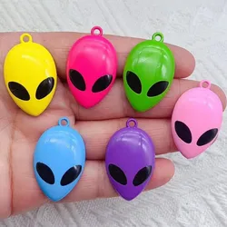 10pcs Funny Anime UFO Alien Alloy Charms Cute Face Pendant For Earring Necklace Diy Jewelry Making