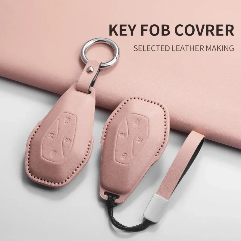 PU Leather Car Key Case Cover Holder Keychain Protective Shell for ARCFOX Alpha S T5 S5 ST7 T Remote Key Cover
