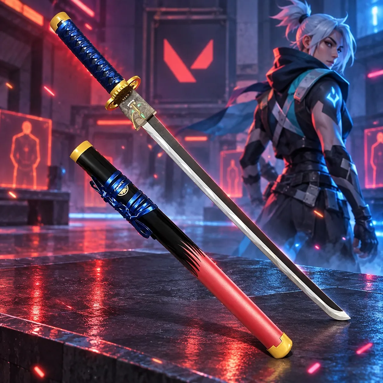 31inch Onimaru Kunitsuna Katana Valorant Sword Anime Cosplay Prop Katana Original Samurai Sabre Real Japanese Ninja Knife Toy