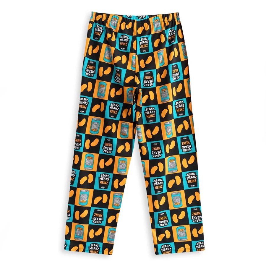 Pantalones de pijama de salón para niños y adultos con estampado de frijoles horneados Heinz, pantalones de pierna ancha ligeros, cómodos y suaves de secado rápido para verano familiar