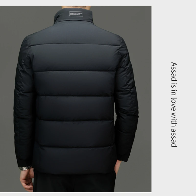 ملابس قطنية للرجال الترفيهية، سترة مبطنة لرجل الأعمال المستقيمة، ياقة واقفة للشباب، باركر حراري #3