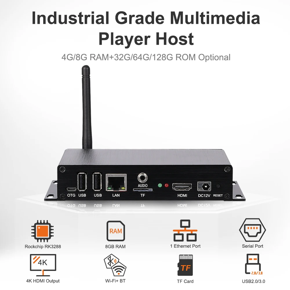 Imagem -02 - Open Source Industrial Mini pc Android os Chassis Liga 4g 5g Interface Módulo Fanless Montado na Parede Quad-core Rk3288