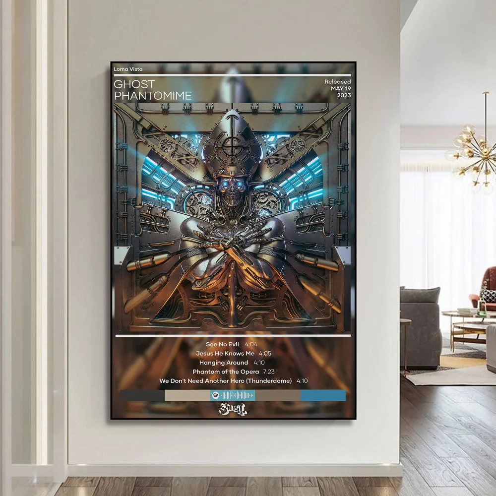 Ghost Heavy Metal Band Movie Sticky Posters Vintage Room Home Bar Cafe Decor Room Wall Decor