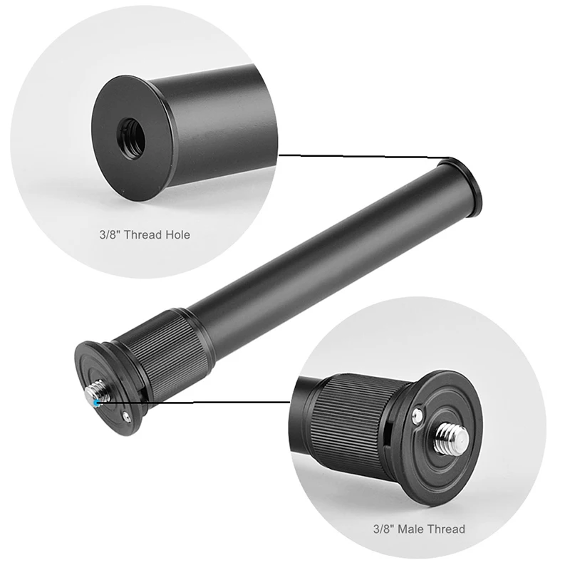 ABFN-Handheld Adjustable Tripod Mount Monopod 2-Section Extension Rod Tube For DSLR Camera Gimbal Aluminum Extender Pole