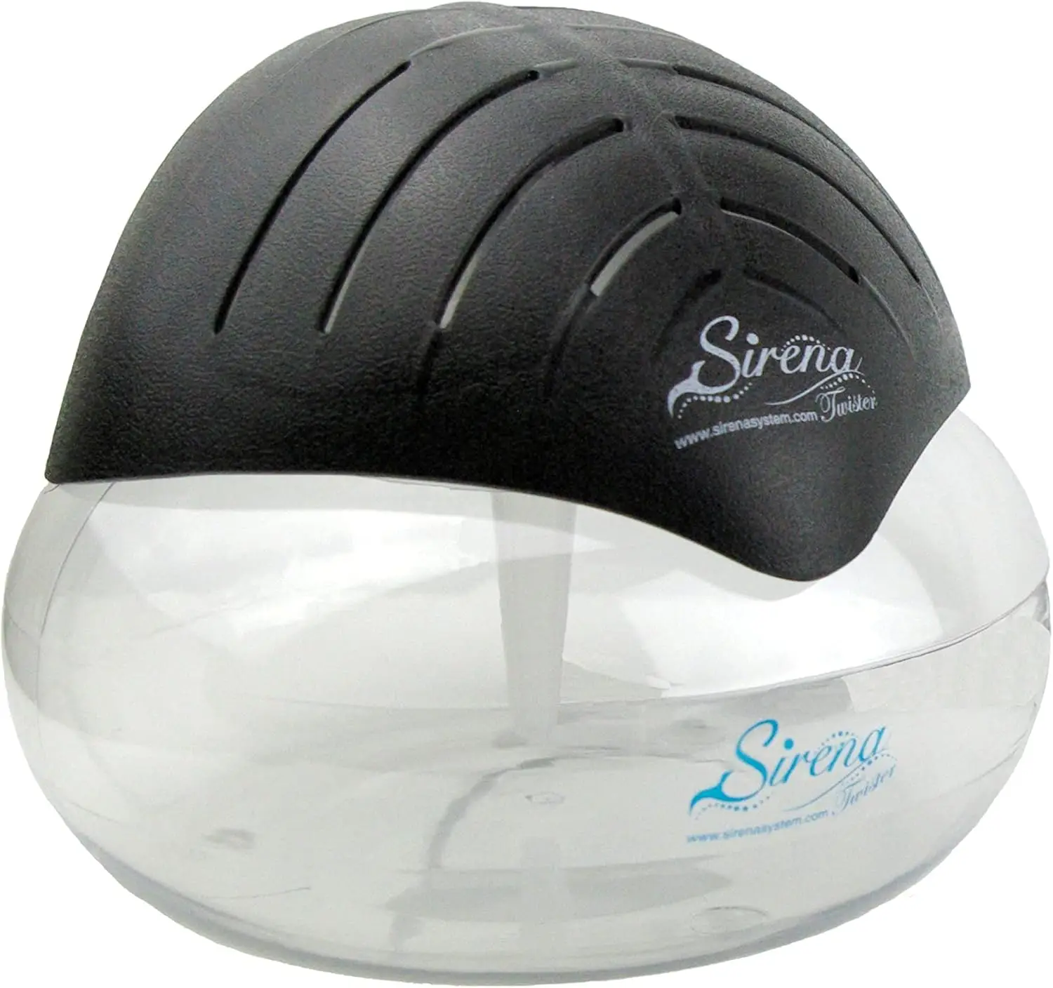 Purificador de aire Twister (negro) - Lavadora de aire con filtro de agua para el hogar y la oficina - Difusor de aroma de aceite esencial con noche LED