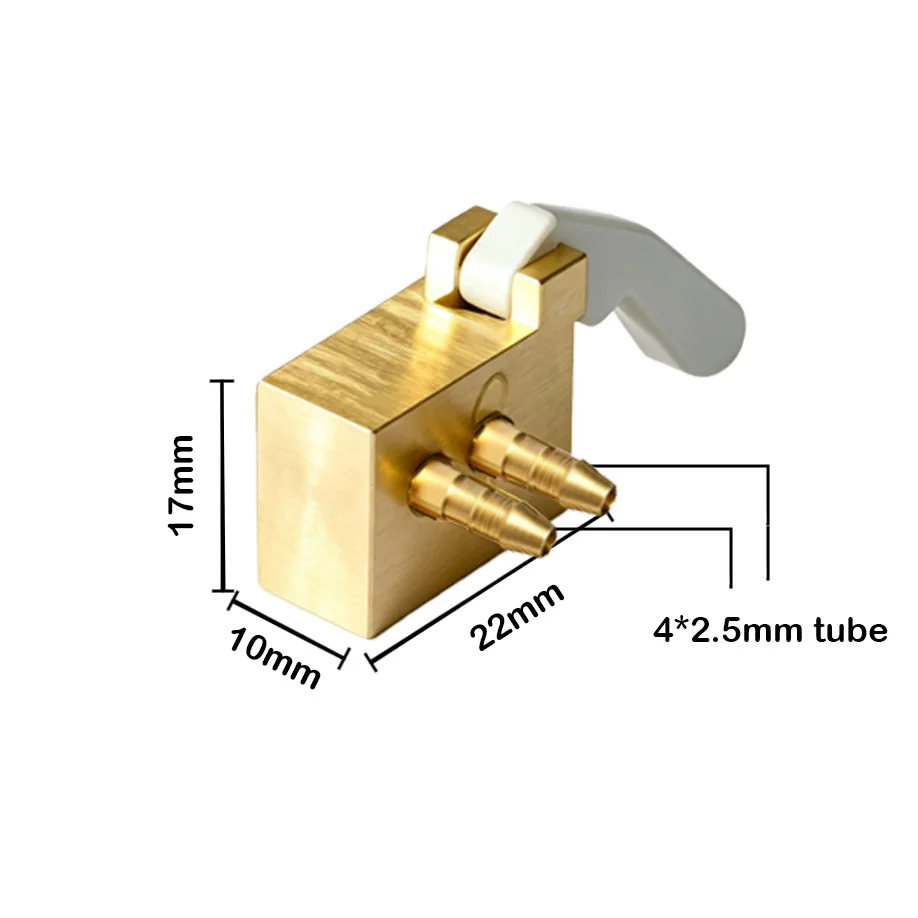 Dentalventil, normalerweise offen/geschlossen, Messing-Fußsteuerventil, passend für 4x2,5mm Schlauch, Ersatzteile für Dentalstuhl.