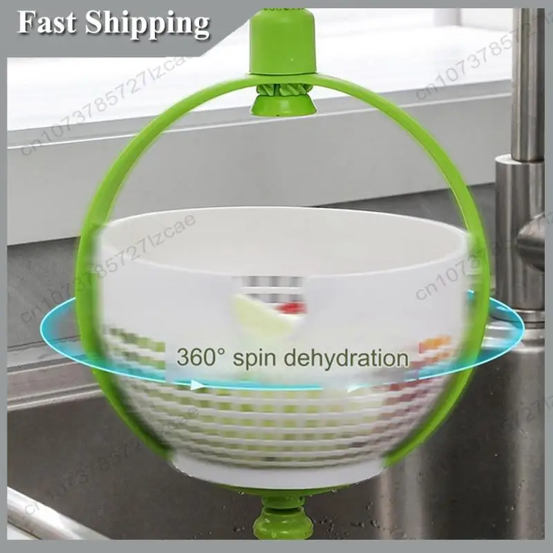 

-A99Z Folding Drainer Basket Fruit & Vegetable Centrifuge Salad Spinner With Handle Kitchen Useful Things