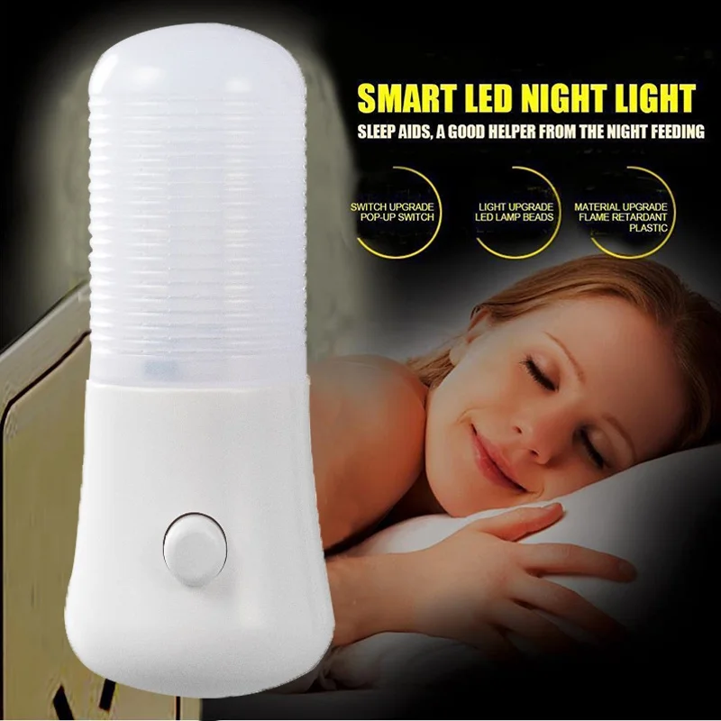 

Light Mini Cute Wall Plug in LED Night Lights Bedside Lamp For Bedroom Kid's Room Hallway Corridor Stairs US Plug