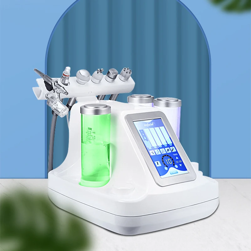 For 6 In 1 Small Bubble Water Oxygen Spray Exfoliating Moisturizing Beauty Instrument Cleansing Hydrating Facial Beauty Machine