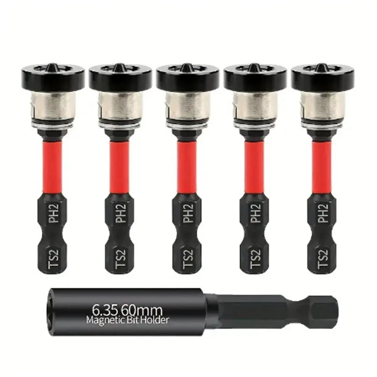 6pcs Drywall Screw Setter Set, 1/4