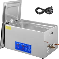 30L Ultrasonic Cleaner 600W Ultrasonic Cleaning Machine for Cleaning Eyeglasses Dentures Commercial with Digital Heater Timer