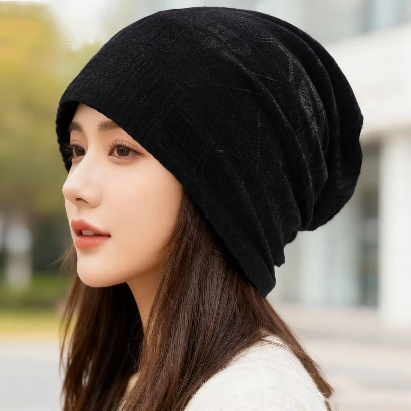 

Бесшовная унисекс-шапка-бандана без давления – тонкая ветрозащитная шапка-бандана для осени и зимы для облысевших голов