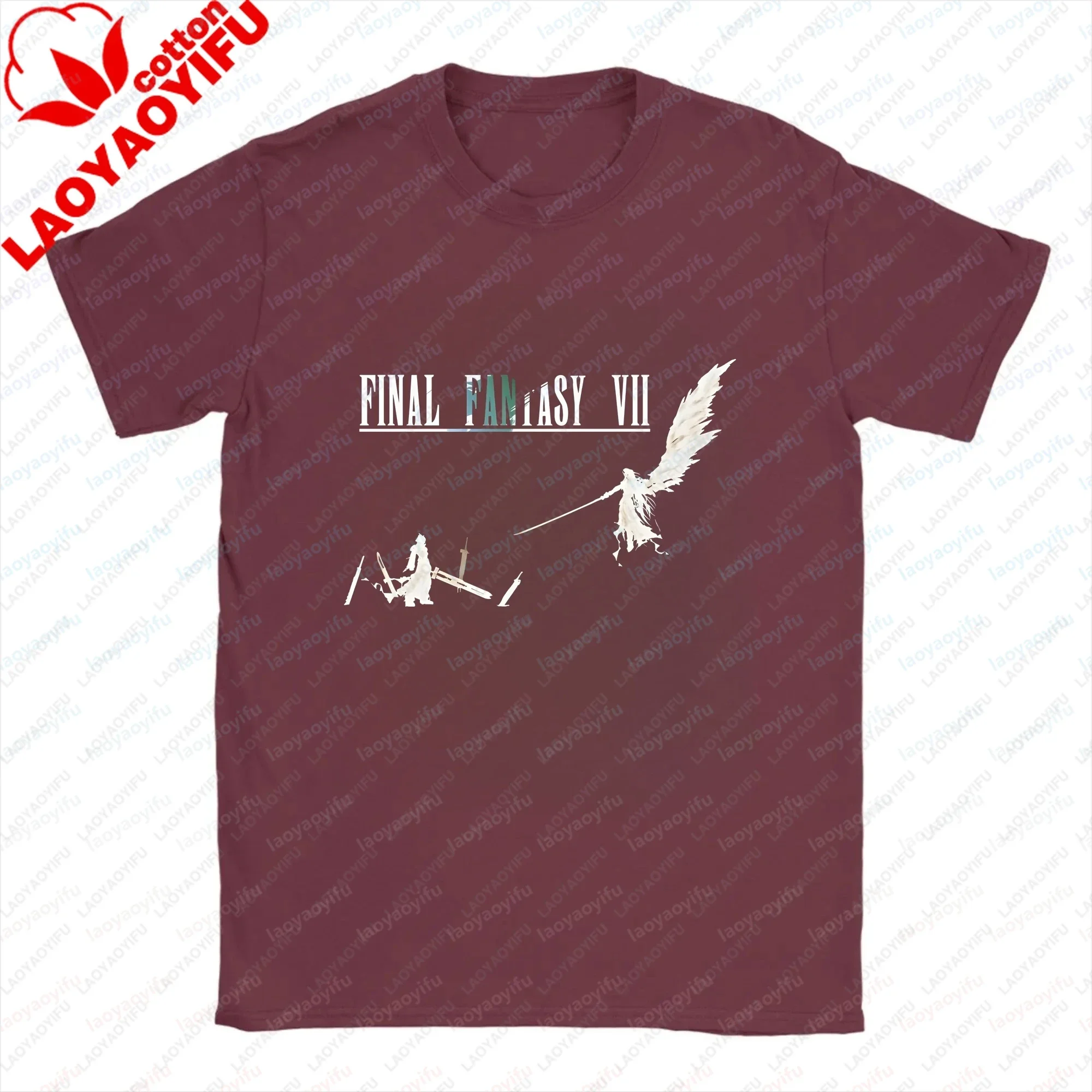 New Final Fantasy VII Fashion Streetwear Cotton Short-sleeved Unisex Pullover with Patterned Design T-shirt