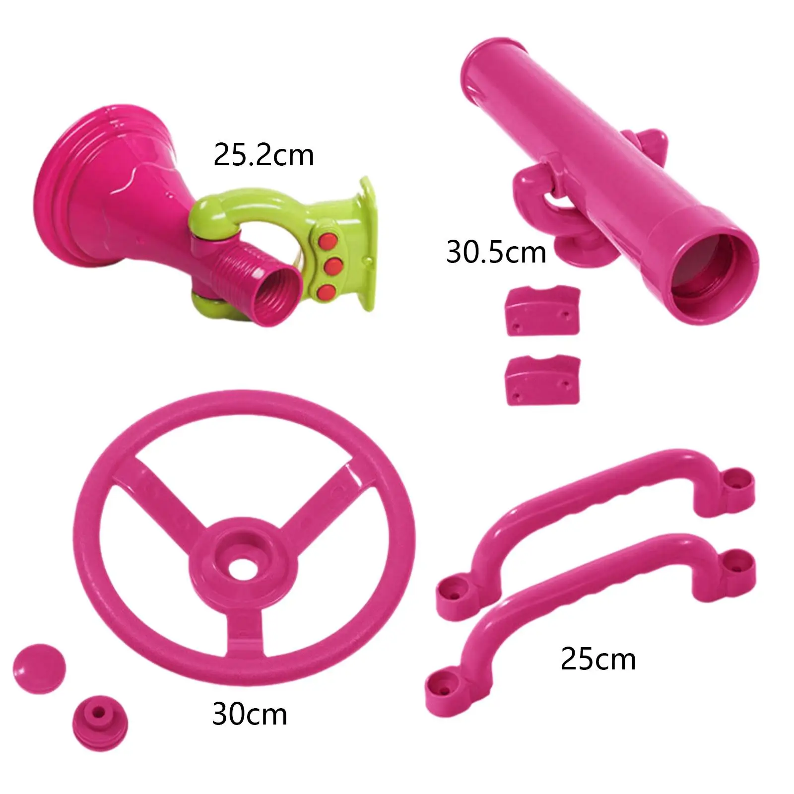 4Pcs Playground Accessories Pink Swingset Attachments for Backyard Treehouse